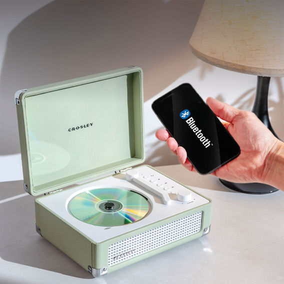 Crosley Portable Retro CD Player with Bluetooth - Mint Crosley Portable Retro CD Player with Bluetooth - Mint