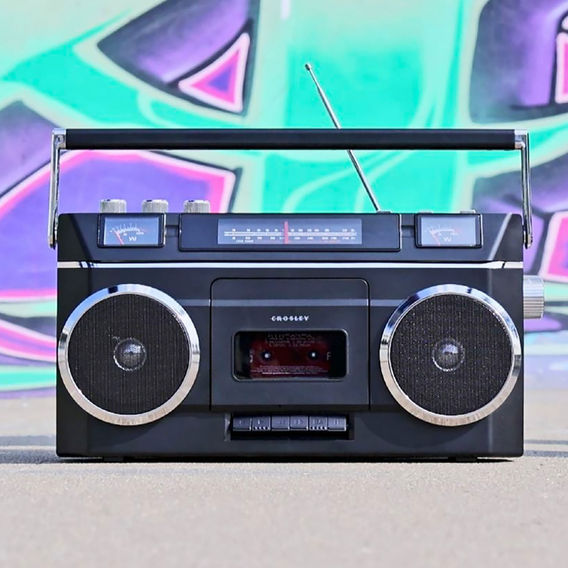 Crosley Blast Boombox Cassette Player - Black