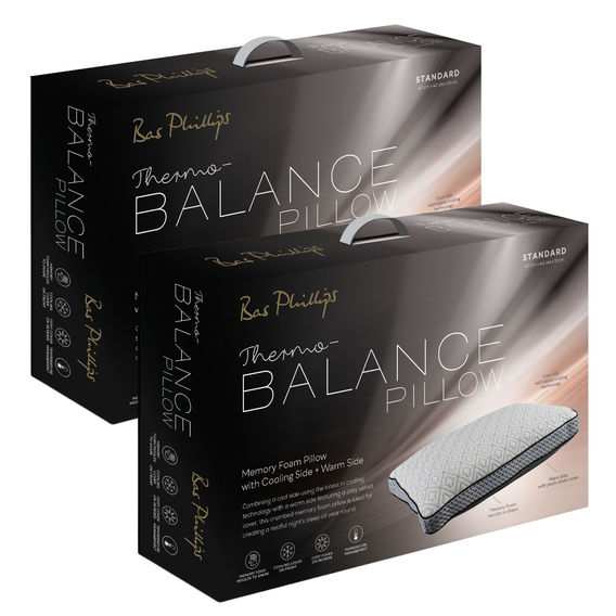 2 Pack Thermo Balance Memory Foam Pillow