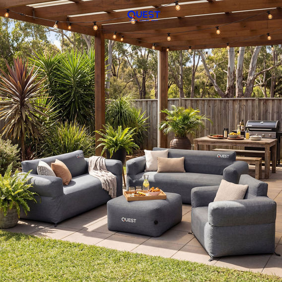 Quest Air Sofa 3 Seater - Charcoal Quest Air Sofa 3 Seater - Charcoal