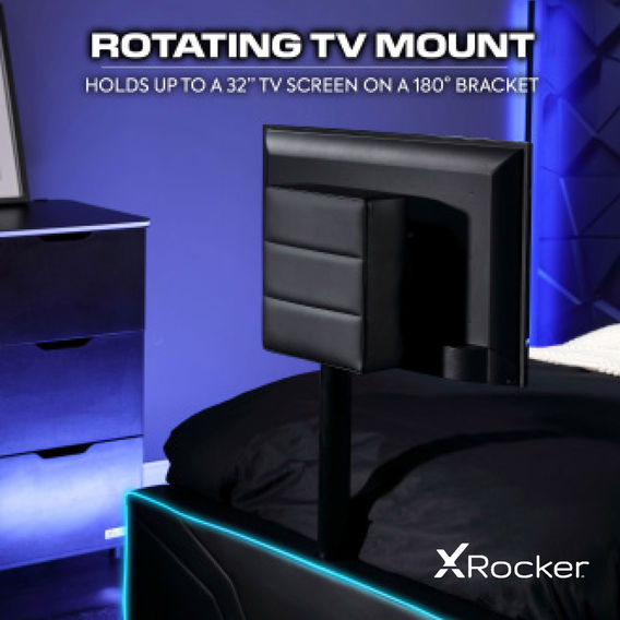 X Rocker Oracle Neo Fibre TV Gaming Bed in a Box with LED- Single