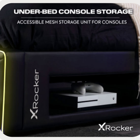 X Rocker Oracle Neo Fibre TV Gaming Bed in a Box with LED- Single