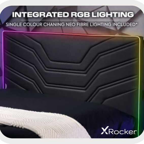 X Rocker Oracle Neo Fibre TV Gaming Bed in a Box with LED- Single