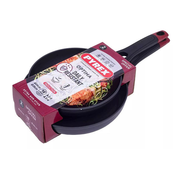 PYREX® Optima Induction 2 Piece Fry Pan Set PYREX® Optima Induction 2 Piece Fry Pan Set