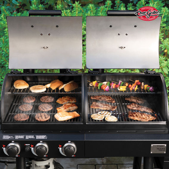 Char-Griller Texas Trio Gas And Charcoal Grill Char-Griller Texas Trio Gas And Charcoal Grill