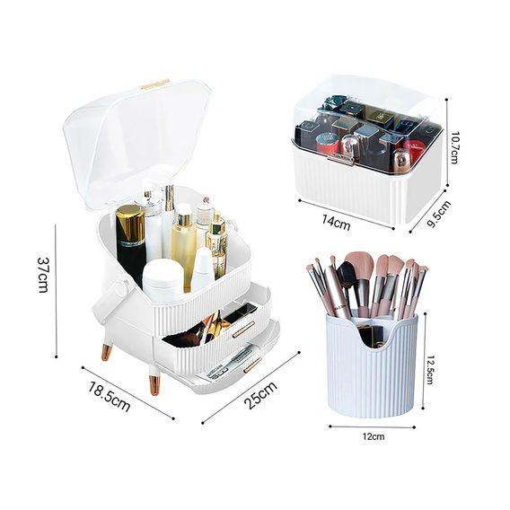 SOGA Cosmetic Jewellery Storage Organiser Set White SOGA Cosmetic Jewellery Storage Organiser Set White