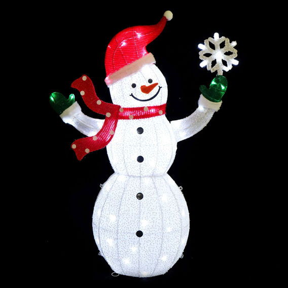 LED Mesh Snowman 120cm