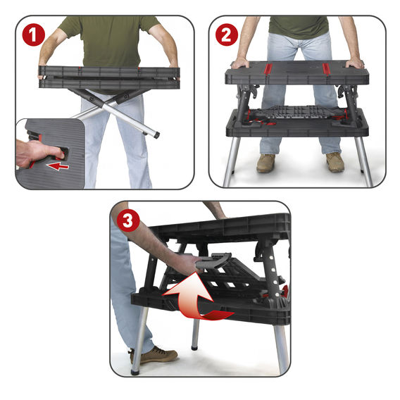 Keter Folding Work Table with Clamps Keter Folding Work Table with Clamps