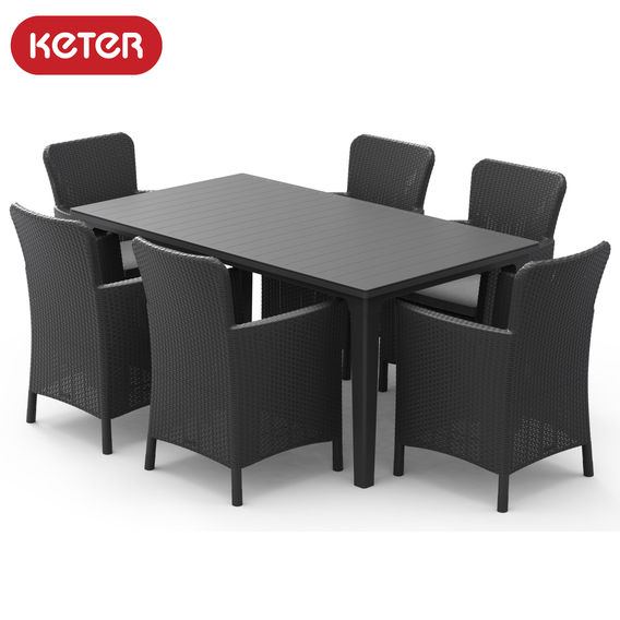 Keter Futura Miami Dining Set – Graphite