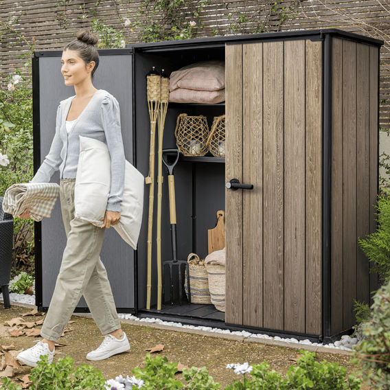 Keter Vertical Cabinet/Shed - Walnut Keter Vertical Cabinet/Shed - Walnut