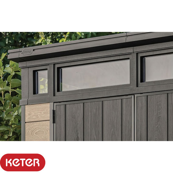 Keter 11 x 7' Pent Shed – Walnut