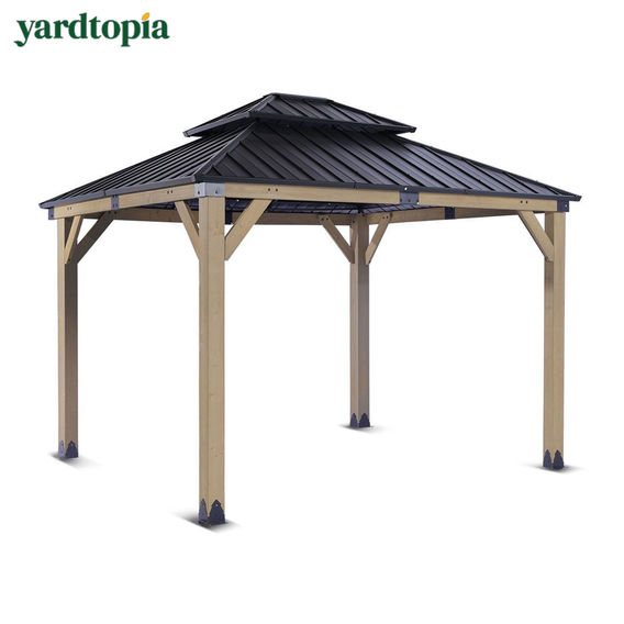 Yardtopia Maryborough 3m x 3m Timber & Steel Double Hip Roof Gazebo Yardtopia Maryborough 3m x 3m Timber & Steel Double Hip Roof Gazebo