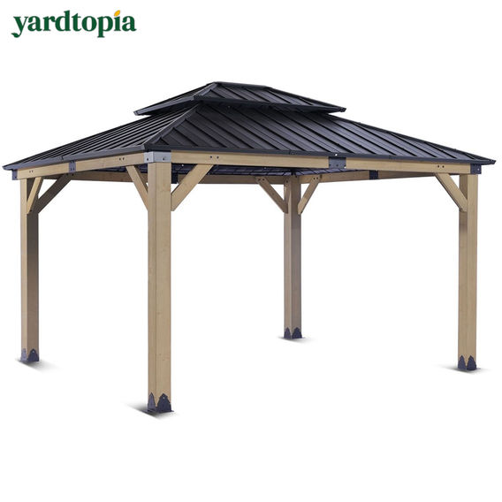 Yardtopia Maryborough 3.6m x 3m Timber & Steel Double Hip Roof Gazebo