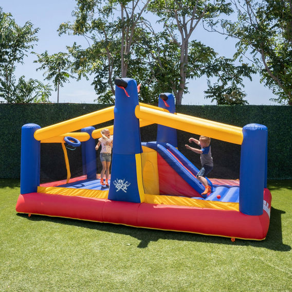Double Bounce House with Slide