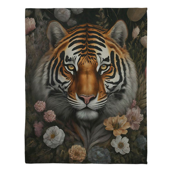 Tiger in Flowers Printed Quilt Cover Bundle - QB