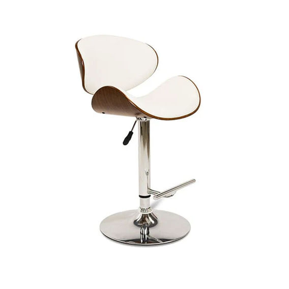 MONACO Barstool White PU Seat/Chrome Base MONACO Barstool White PU Seat/Chrome Base
