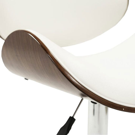 MONACO Barstool White PU Seat/Chrome Base MONACO Barstool White PU Seat/Chrome Base